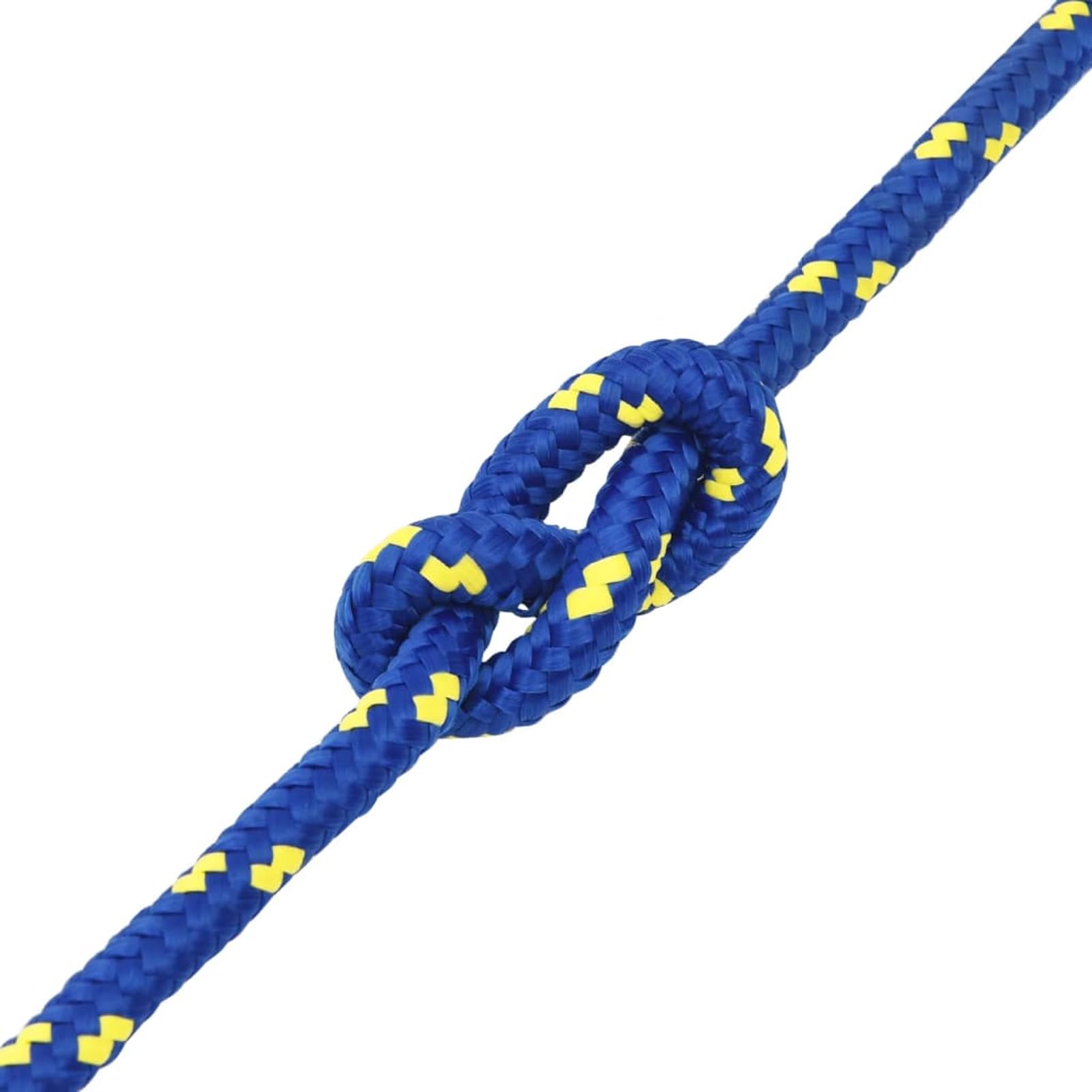 Homgoday Corda per barche, corda di ancoraggio, corda per ormeggio, fune intrecciata, corda da giardino, per attività all'aperto, per barca, vela, poliestere, blu, 14 mm, 25 m, polipropilene