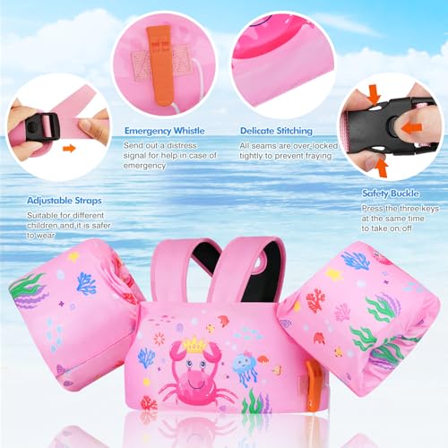 Image of MoKo Toddler Arm Floaties 20-50lbs, Swim Vest Water Wings for Kids Pool