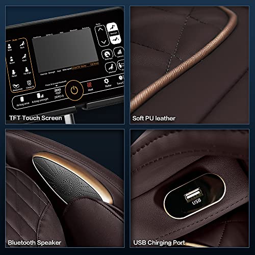 Aront 3D Massage Chair Full Body,Zero Gravity Sl-Track Shiatsu Massager With Heating,Body Scan Bluetooth Foot Roller Massage Gifts For Men Women Family-Father's Day Gift #TOP4