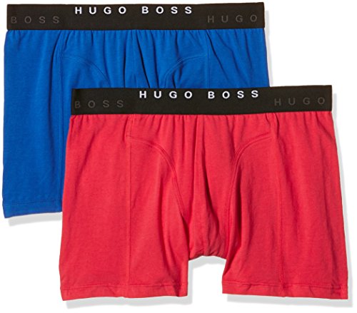 BOSS Hugo Herren Retroshorts Cyclist FN Solid, 2er Pack, Einfarbig, Gr. Medium, Rot (Open Red 641)