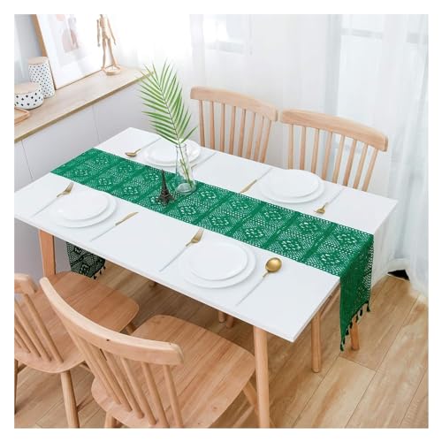 Chemin de table en coton fait main avec pompons de table élégants - 7