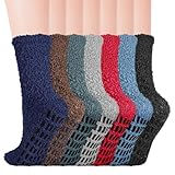 Zuimei Flauschige Herren-Socken, 7 Paar, Winter-Thermo-Socken für Herren, rutschfeste...