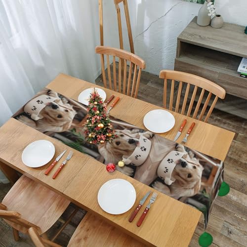 Chemin de table os de chien empreintes de pattes table à manger mariage ferme rustique - 8