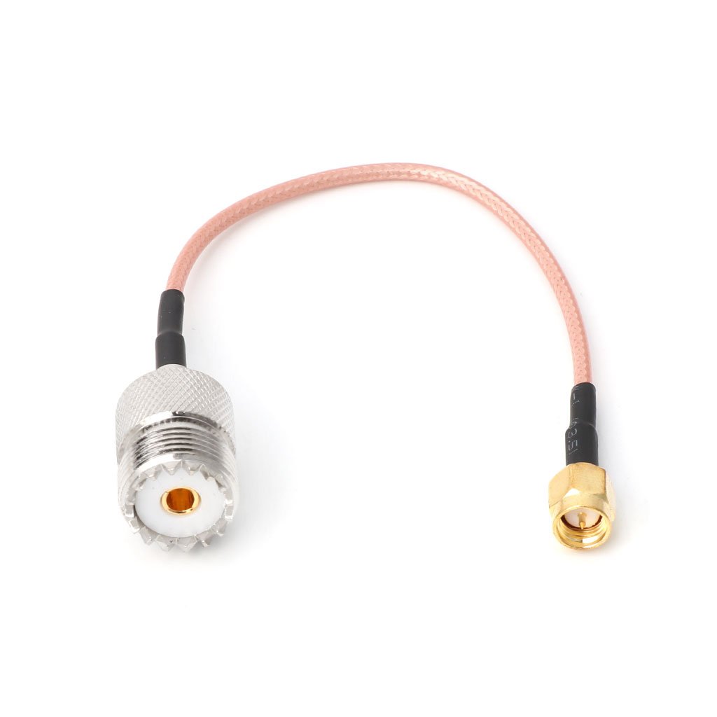 JENOR RG316 Cable Jumper Pigtail UHF SO239 Female PL259 to SMA Male Plug Crimp Adapter