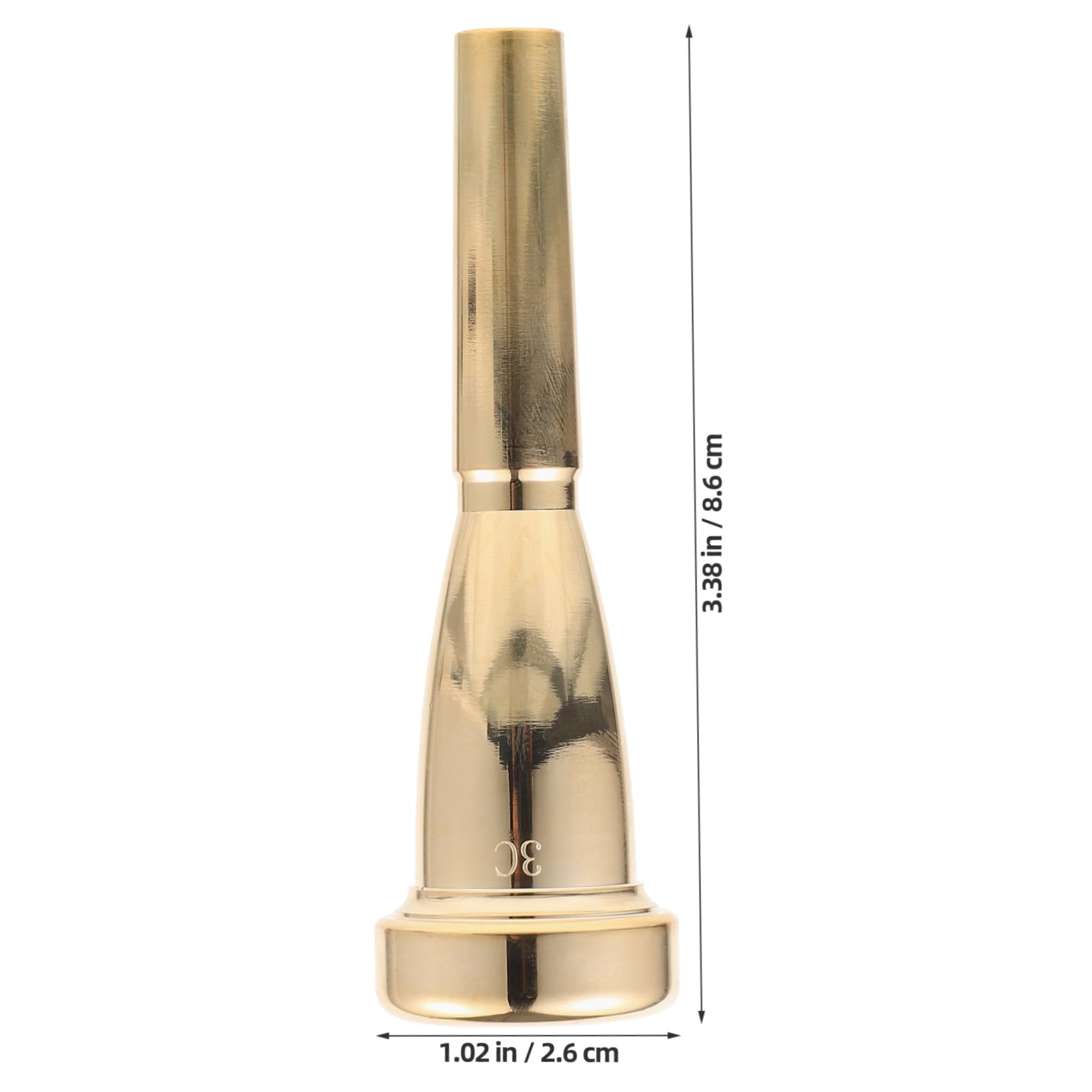 FUNOMOCYA Trumpet Mouthpiece Replacement 3c Type Head Lightweight and Sturdy for Levels of Players