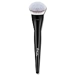 START MAKERS Contoured Foundation Brush, Large Angled Kabuki Makeup Brush for Liquid, Powder, Cream & Stick Foundation Bronzer Contour, Professional Makeup Application Tool for Blending Buffing, Black