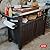 Keter Unity XL Outdoor Kitchen Island Rolling Cart Bar Table & Storage Cabinet, Grill Station with Utensil Hooks for Grilling Accessories, Brown