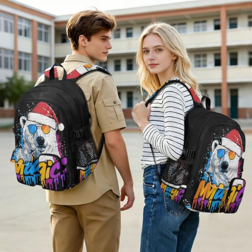 Mochila de computadora ligera de 17.5 pulgadas con compartimentos Drip Magic Bear 7