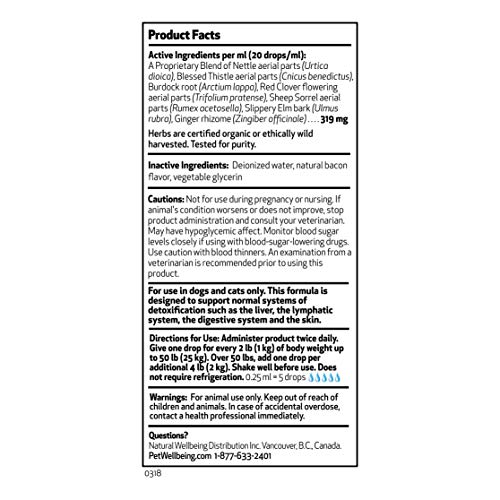 Pet Wellbeing Detox Gold for Dogs - Gentle Detoxification & Elimination Support, Immune System Care, Nettle, Blessed Thistle, Burdock root - Veterinarian-Formulated Herbal Supplement 2 oz (59 ml) - Image 5
