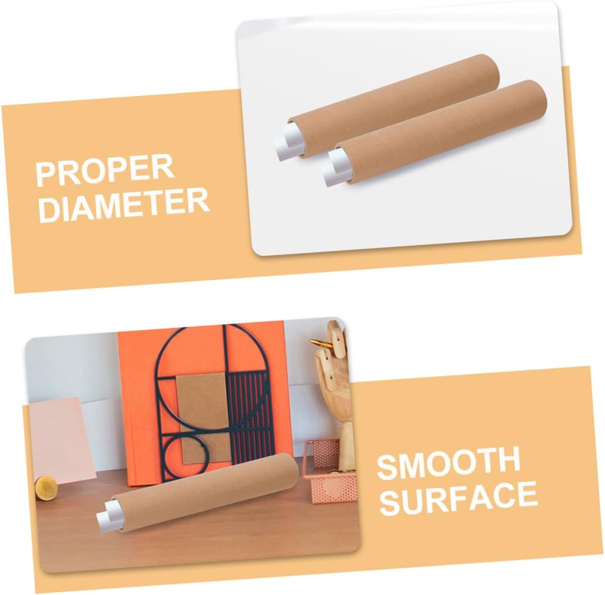 2pcs Heavy Duty Storage Transport Pipe Caps for Mailing Documents Posters