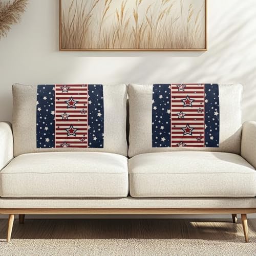 Xorudoydet American Flag Pattern Headrest Cover for Furniture Slipcovers, Stain Resistant Recliner Chair Head Protector Cover for Theater Seat Cover Waterproof Furniture Sofa Protector for Home