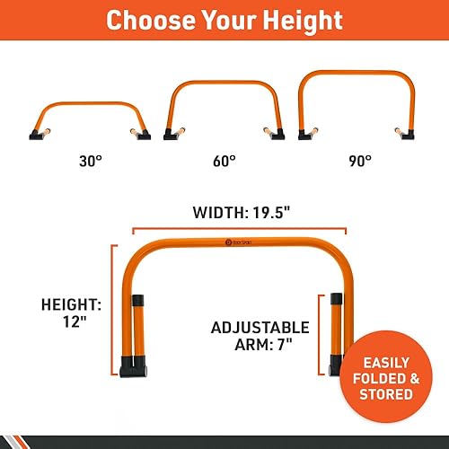 Vista 10 de Body Sport Adjustable Athletic Speed Training Hurdles, Jumping & Speed Training Fitness Equipment, Hurdles for Track & Field, Basketball, Soccer &