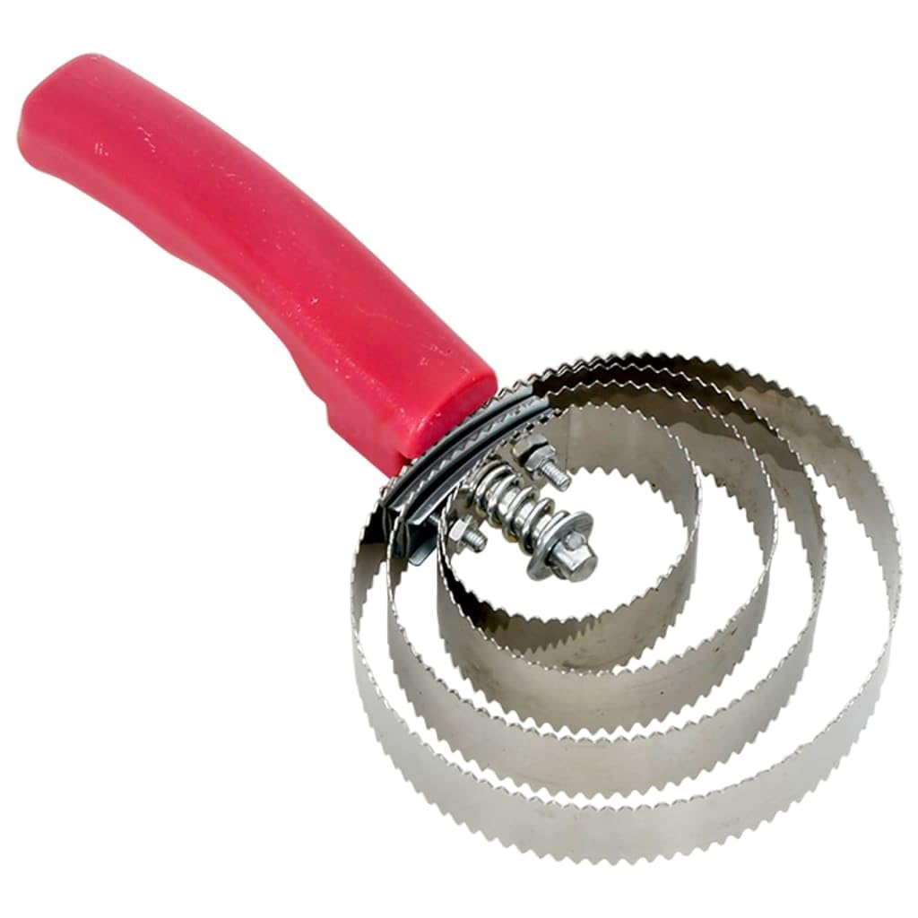 Striegel für Pferde aus Edelstahl mit 4 Ringen, Wendbar und Doppelseitig, PP-Griff für Fellpflege, Schmutzentfernung und Massage beim Fellwechsel im Stall und Reiterhof