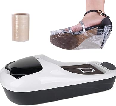 Smart Shoe Cover Machine Home Automatic Shoe Cover Dispenser with One Roll of Shoe Film for Indoor Automatic Shoe Cover White