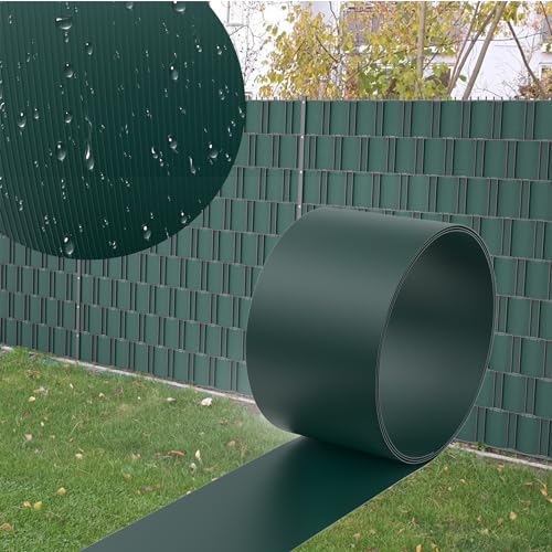 YRHome Lot de 20 bandes brise-vue en PVC rigide - 2,5 m x 19 cm - Pour clôture à double fil - Opaques - Résistant aux intempéries - Protection contre le vent - Pour jardin, balcon, clôture de jardin -