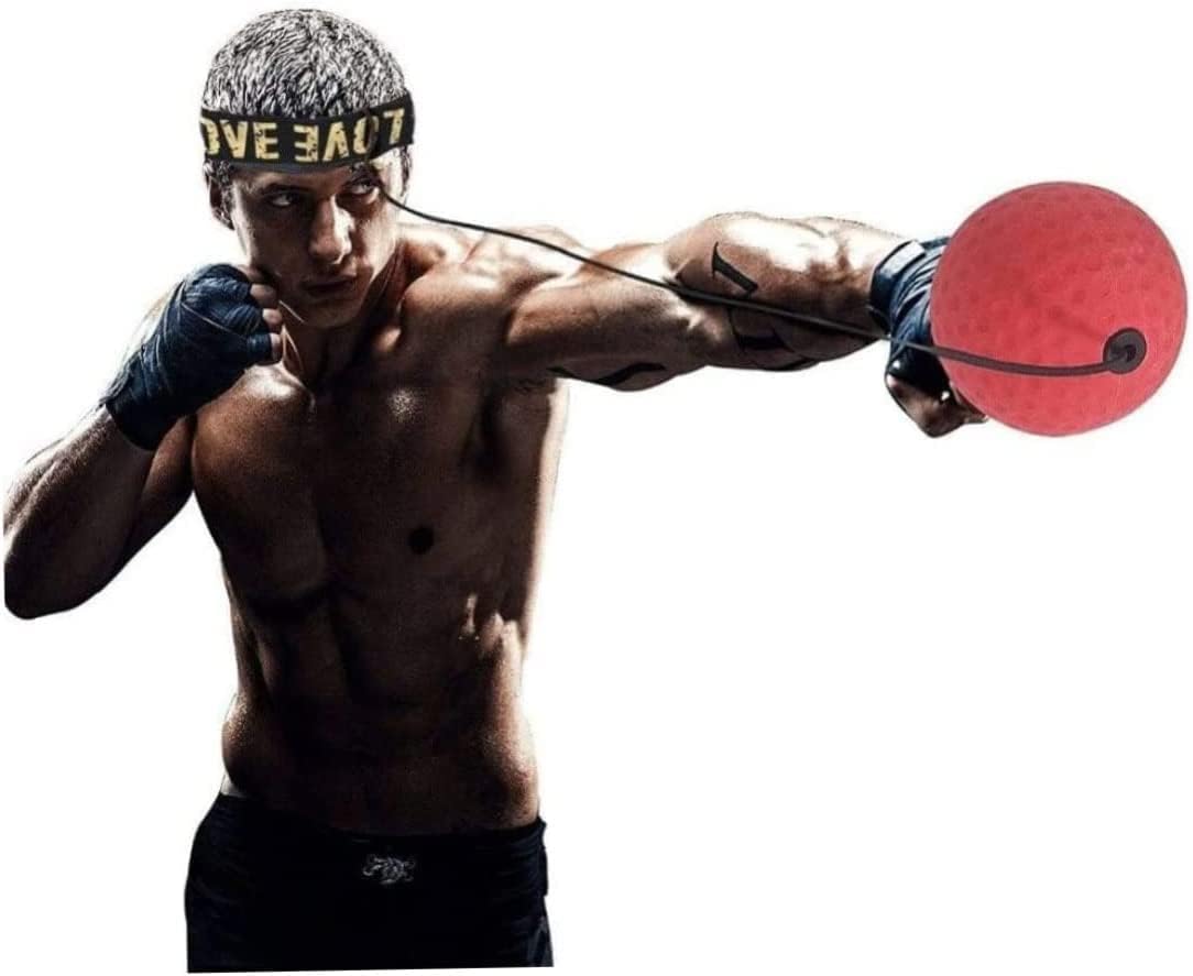 Boxing Reflex Ball Reflex Ball with Adjustable Headband for Training Purposes Fun Game Punching Bag for Fast Reactions Better Coordination,Gym Ball : Sports & Outdoors