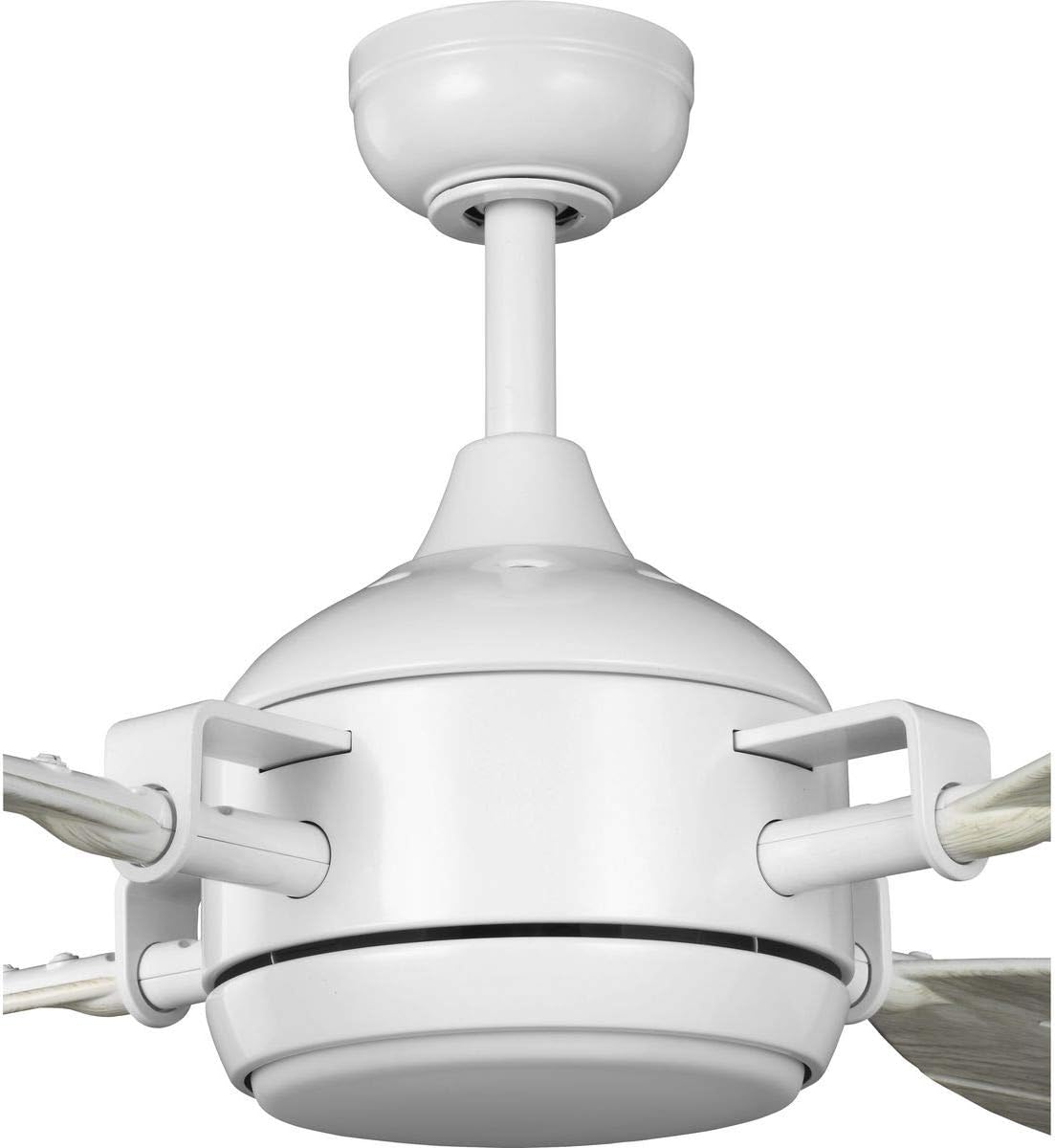 Progress Lighting Rudder Collection Indoor/Outdoor 56" Four-Blade Satin White Ceiling Fan