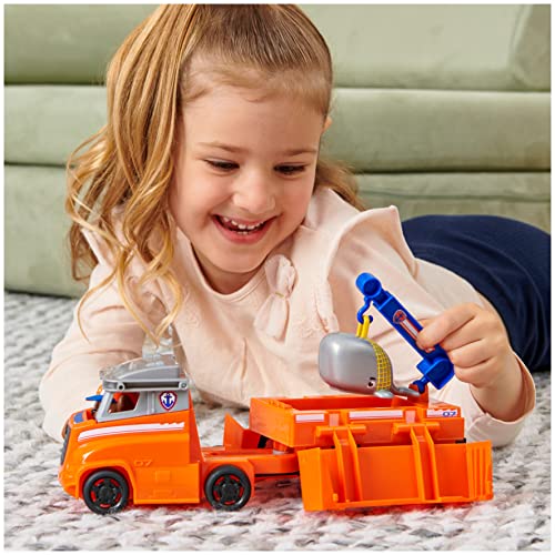 Image of Paw Patrol Big Truck Pup's Zuma Transforming Toy Truck with Collectable Action Figure|Vehicle Set with Rescue Crane|Learning-Education Activity Set|Roleplay Toy For Kids 3+|Birthday Gift|Made In India