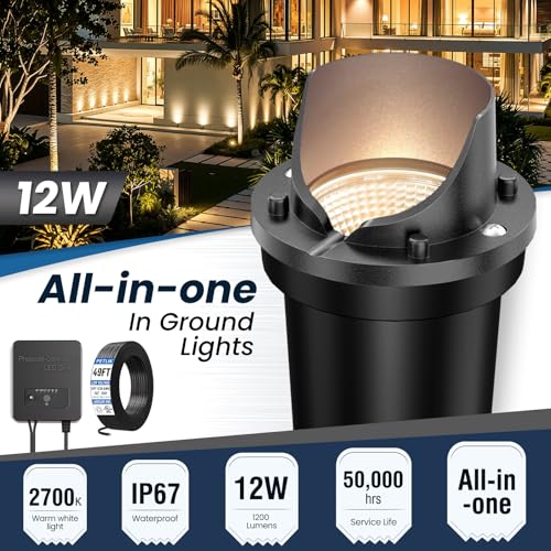 PETLIK All-in-One Low Voltage Landscape Lighting 12W Outdoor Well Lights - image 2