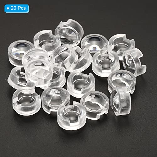 Image of PATIKIL 13mm LED Convex Lens, 20 Pack 100 Degree Beam Angle Acrylic LED Optical Convex Condenser Lens for 1W 3W LED Lamp Beads Infrared Cameras, Transparent