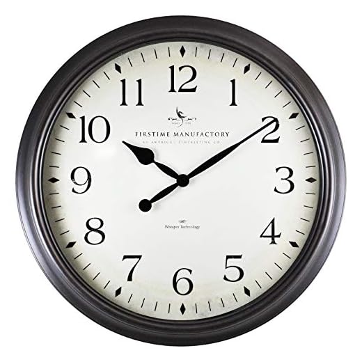 FirsTime & Co. Bronze Avery Whisper Wall Clock, Large Vintage Decor for Living Room, Home Office 2