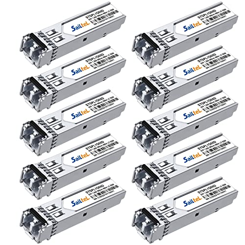 Module SFP 1000Base-SX multimode MMF 850 nm LC Duplex Gigabit pour commutateur Linksys pack de 10