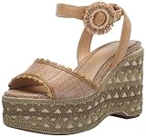 Sam Edelman Women's Amber Wedge Sandal Buff Tan 9 Medium