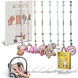 BOBY´S Cup Catcher Baby 2er Pack/BPA-freie Kinderwagen Spielzeug Kette/dehnbarer Baby Cup Holder Strap/Schnullerkette für Babys Gadgets wie Trinkbecher oder Beißring als Kinderwagen Zubehör