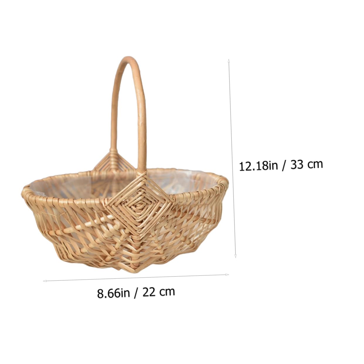 2stücke Teiliges Handgewebtes Blumenkorb Henkel Tragbar Und Leicht Natürlicher Rattan Flechtkorb Für Hochzeiten Blumenarrangements Als Geschenk Oder Deko Im Landhausstil Geeignet
