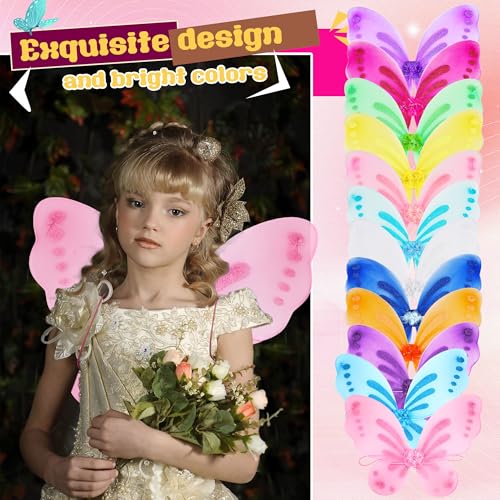 Pack de 24 alas de hada para niñas multicolor miniatura 4