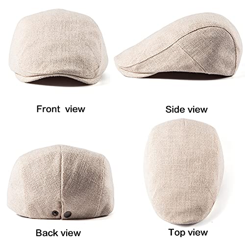 Ladybro 2Pack Unisex Flat Cap Newsboy Hats For Men Women, Scally Cap Summer Hat For Golf #TOP3