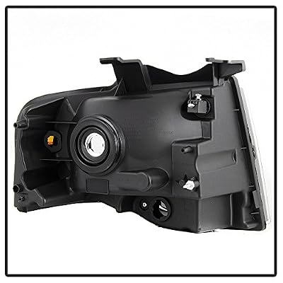 ACANII - For 2007-2014 Ford Expedition Black Housing Headlights Headlamps Replacement Pair Set Driver + Passenger Side