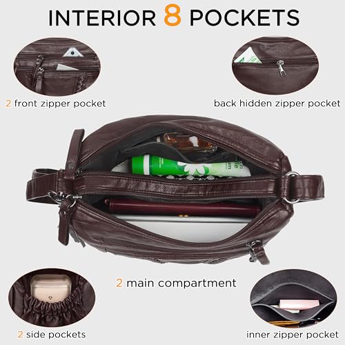 Image of VOLGANIK ROCK Crossbody Bag for Women with Tassel Ladies Soft PU leather Purses and Handbag Pocketbooks