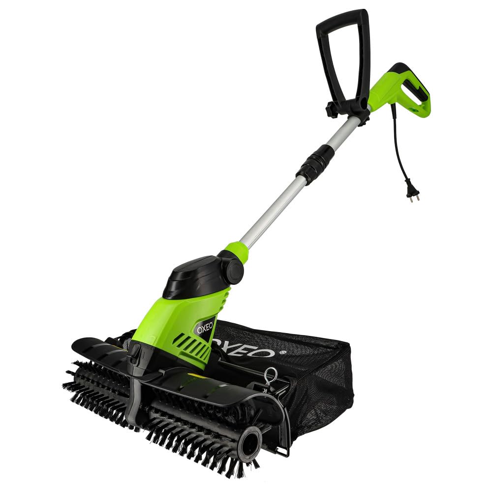 Brosse motorisée nettoyage gazon synthétique 300W largeur travail 44cm Balai Gazon Artificiel Sac collecteur 10L