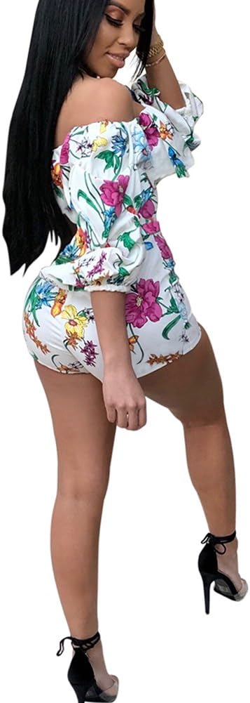 Sexy Two Piece Shorts Set - African Floral Jumpsuits Rompers Vacation Club Outfit - Image 2