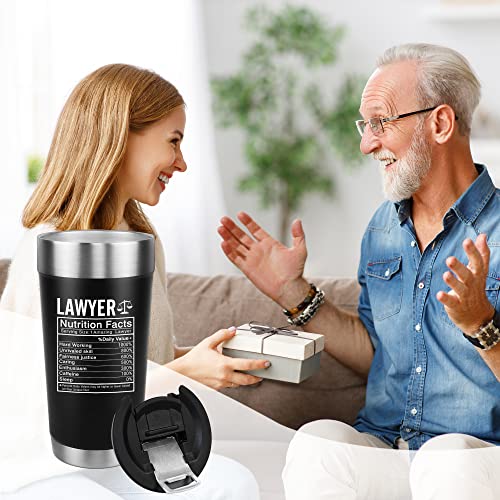 Lawyer Gifts - Lawyer Nutrition Facts Travel Tumbler Inspirational And Motivational Appreciation Gifts For Lawyer, Attorney, Paralegal Law Students Graduation - 20 Ounce Engraved Insulated Tumbler #TOP6