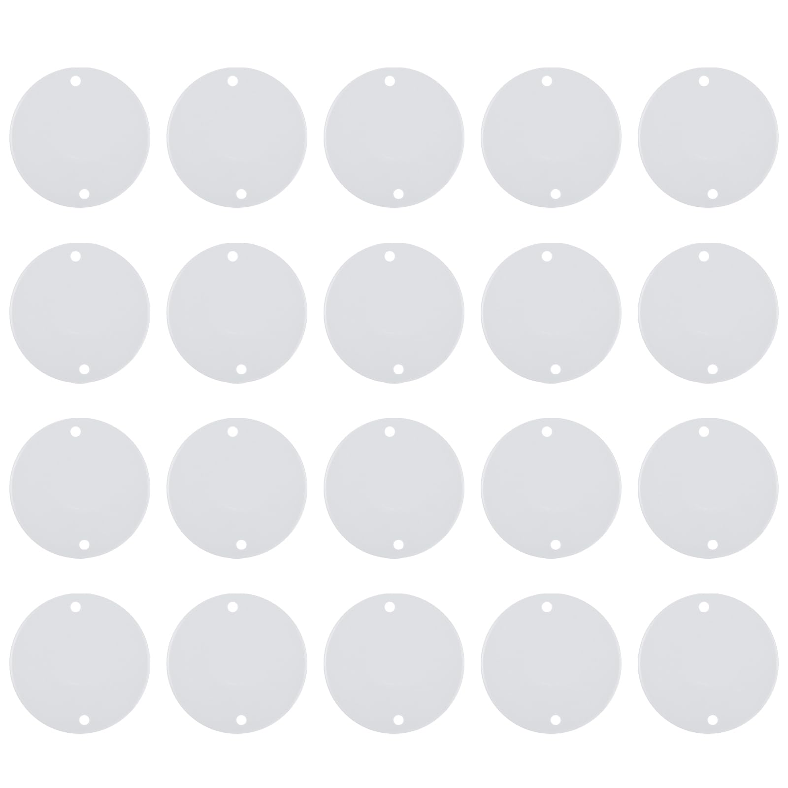 MECCANIXITY 20Pcs PVC Conduit Lid Round Junction Box Cover PVC Round Circular Box Lids 65mm OD for Conduit Box