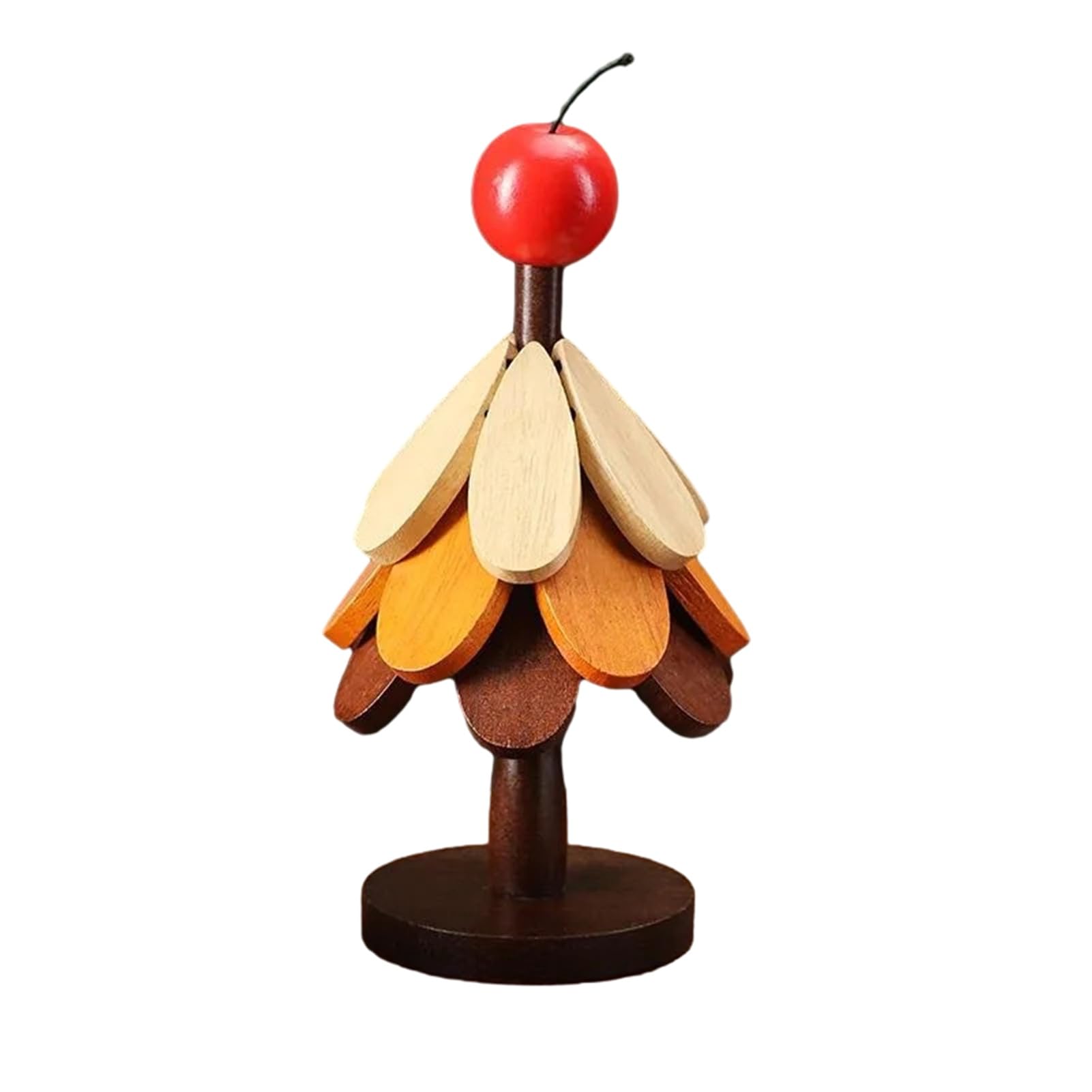 matumou Wooden Tree Trivets for Hot Dishes, Christmas Tree Shaped Trivet Set with Stand, 3/4 Tier Foldable Kitchen Trivets for Pots,