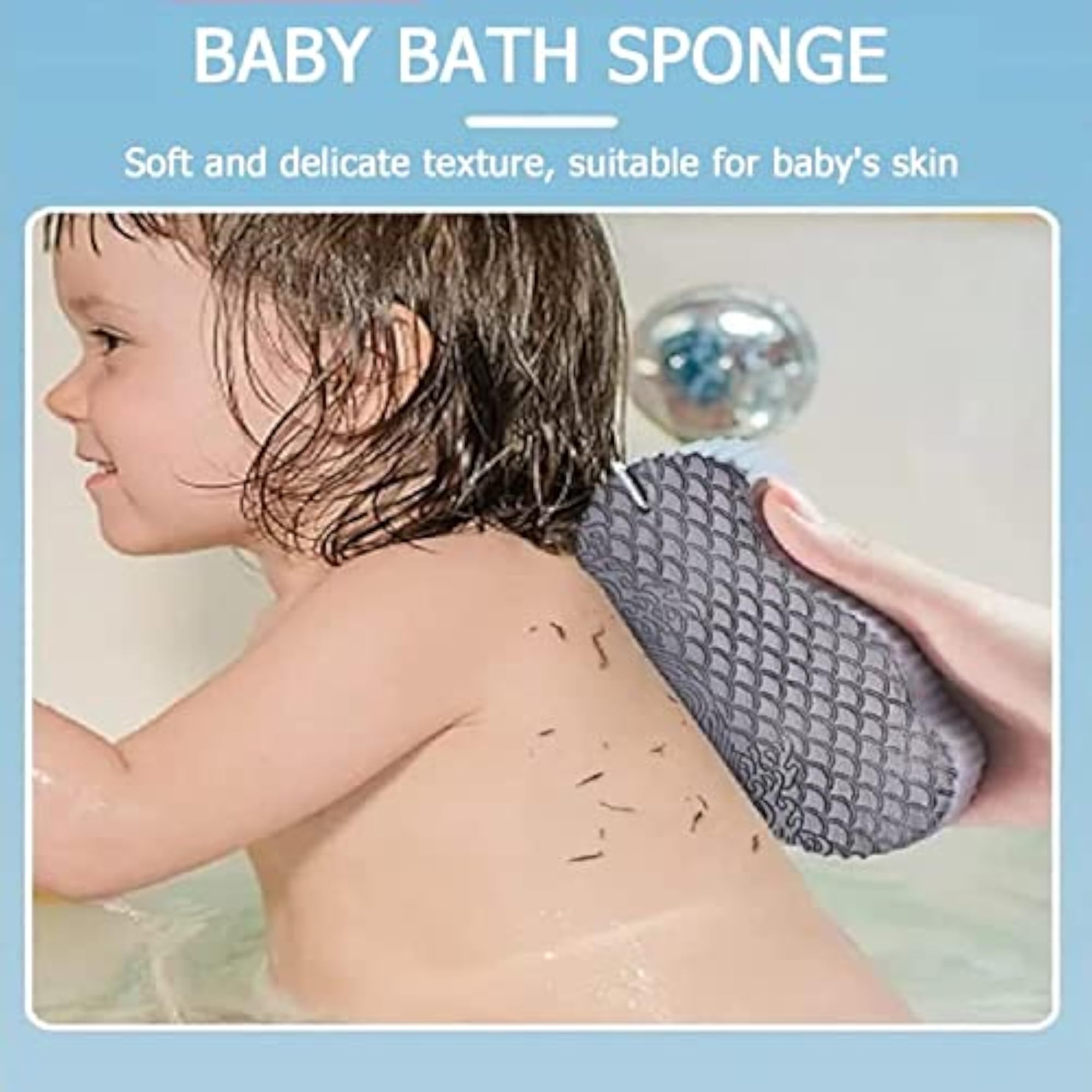 Magic Exfoliating Bath Sponge, 3D Super Soft Bath Sponge