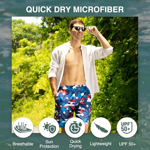 Image of Kanu Surf Men's Big Viper Extended Size Stripe Swim Trunk