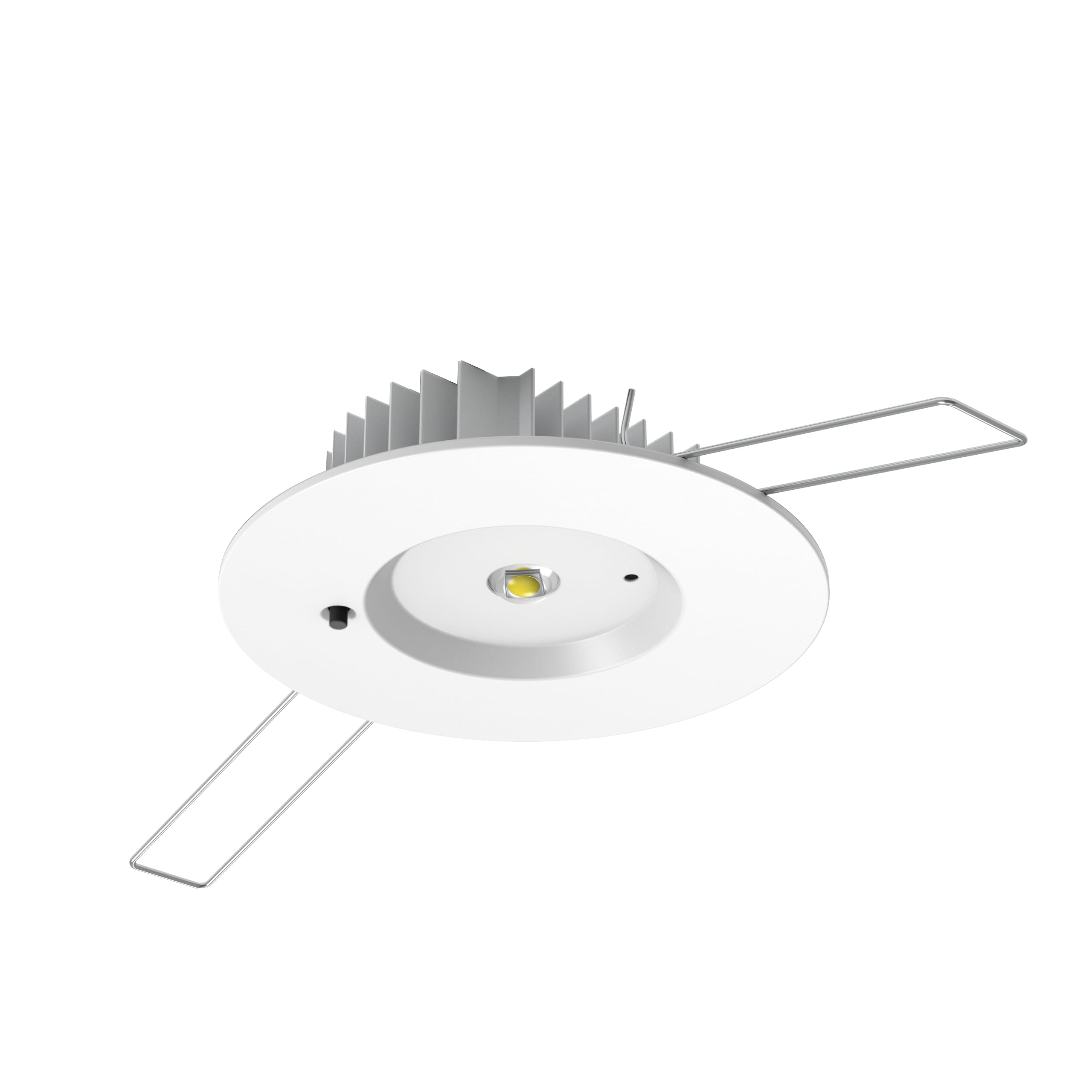 TRAXON LUXPOINT® Downlight LED - Werner emergencia 1,3W 300Lm con AUTOTEST circular empotrable Simétrico Corte Techo Ø84mm Luz Fría 6500K IP20 Autonomía 1hora (300Lm | Simétrico, Autonomía: 1 hora)