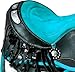 ADB CREATIONS Classic Handmade Leather Western Horse Saddle, Lightweight Comfort Barrel Racing & Trail Riding Tack, Complete All-in-One Saddle Set with Accessories Included, (Turquoise, 17