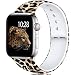 Laffav Compatible with Apple Watch Band 40mm 38mm for Women Men, Classic Leopard, M/L