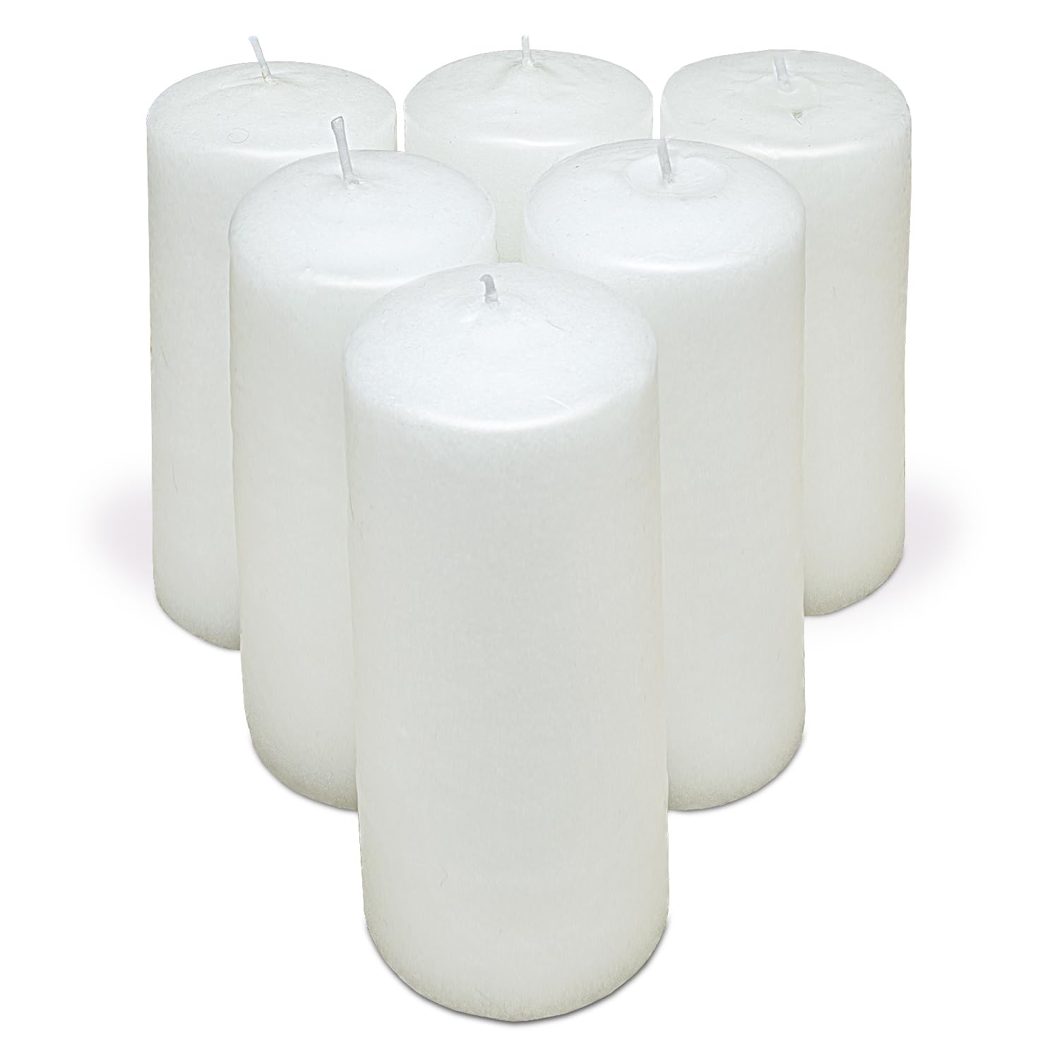 COM-FORT HOUSE- Velas Blancas | Pack velas de 6 Unidades | Velas 6x15cm | Tealight | Velas Decorativas Sin Perfume |