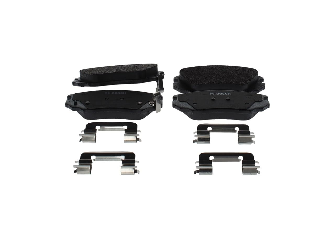 Bosch BP1191 - Pastiglie Freni Auto, Asse Anteriore - Qualità Bosch - Riduzione Del Rumore E Della Polvere - Certificazione ECE-R90 - Senza Rame - 1 Confezione Da 4 Pastiglie - Con Accessori-image