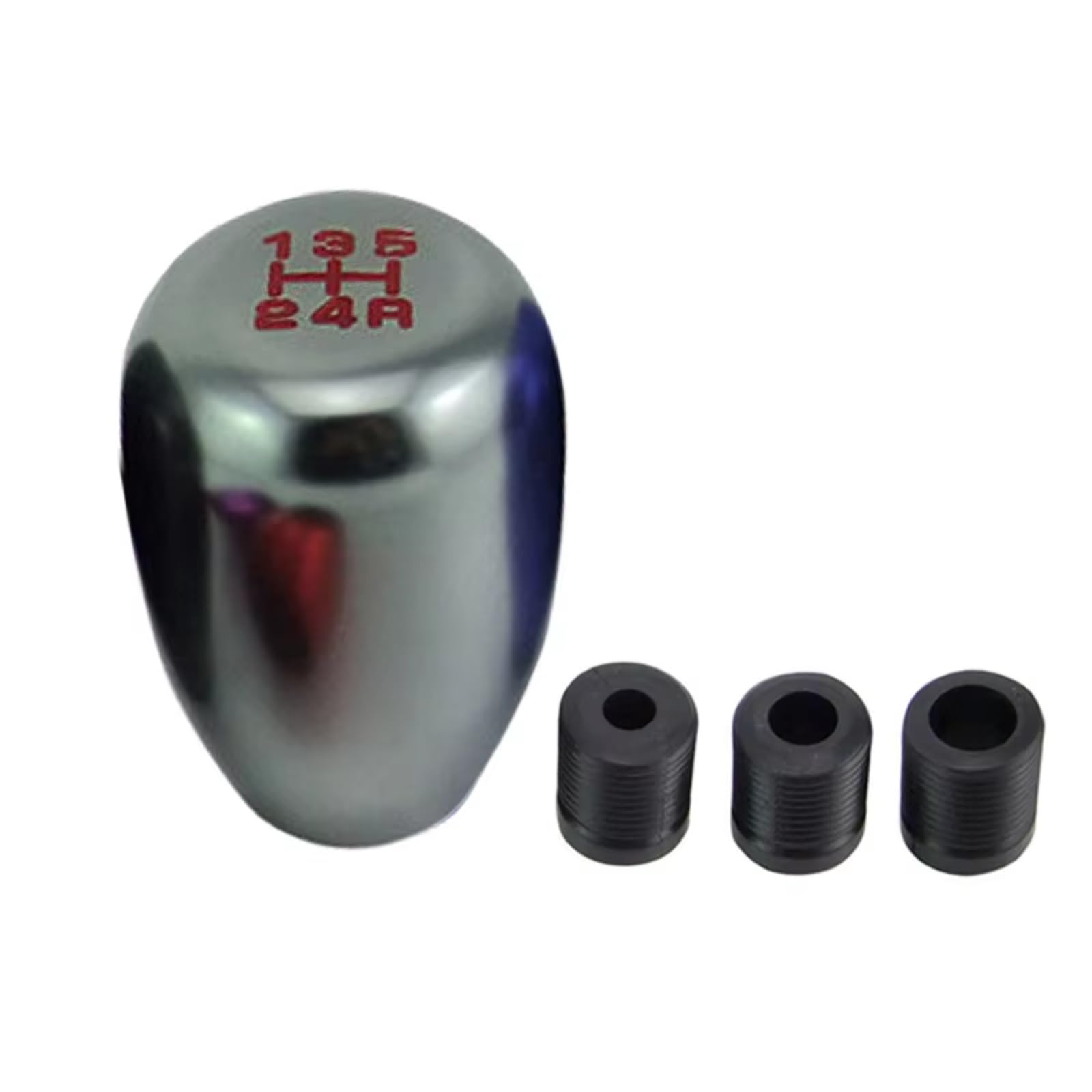 Pbqenxb Gray Universal 5Speed Gear Shift Knob Stick Manual Transmission Car Aluminum Extended Shifter Head Car Shift Knobs(Gray)
