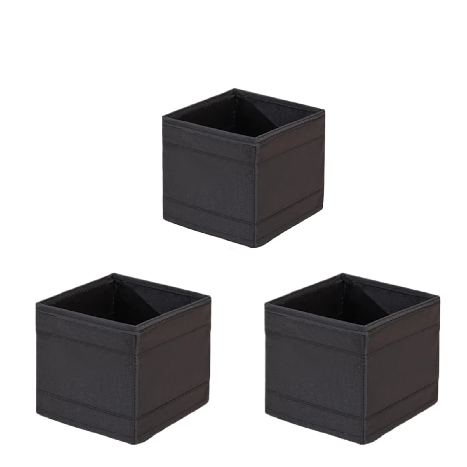 GYTTDERFL Sock Organiser 3/6PCS Clothes Organizer Box Closet Compartment Drawers Foldable Underwear Socks Wardrobe Storage Containers(Black S)