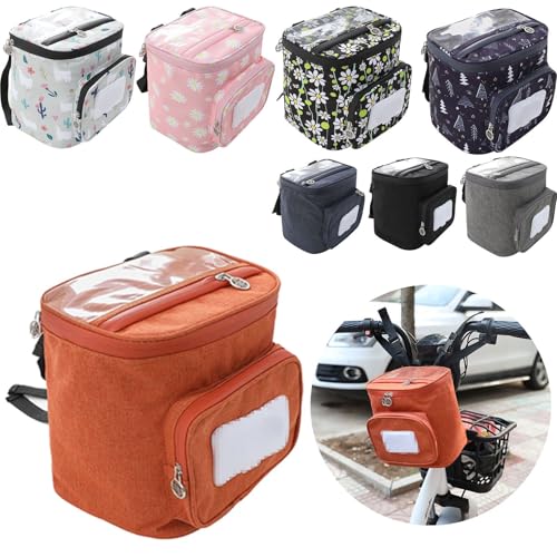 Sac de rangement pour guidon de moto organiseur imperméable orange