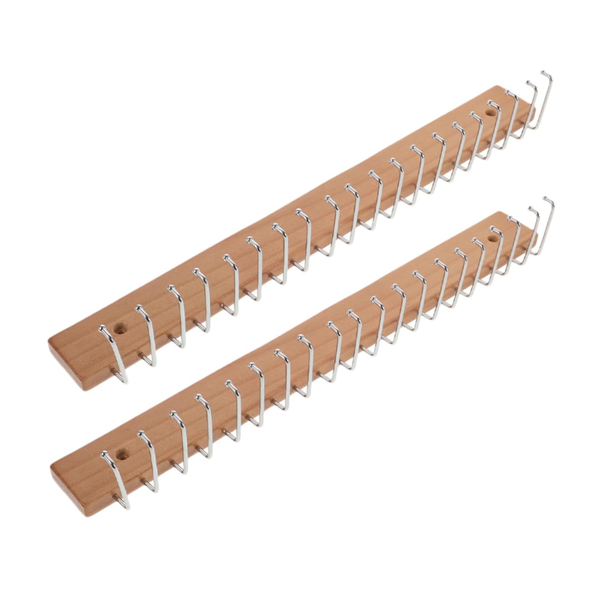 SOESFOUFU 2pcs Wooden Wall Mounted Tie and Belt Rack Organizer Space Saving Closet Storage for Neckties and Belts and Elegant Design for Clutter Organization