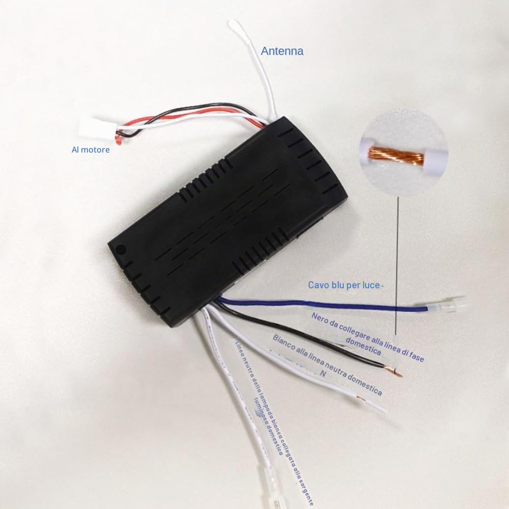 Kit di ricambio universale per ventilatore da soffitto, 6 velocità e temporizzazione, ricambio per ventilatore da soffitto DC